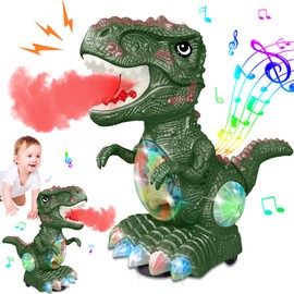 Dinosaur Toys for 1-3 Year Old Boy,Roar Music and Lights Toddler Toy for Boys Girls Age 1-3,Moving Dino Baby Toy with Mist Spray,Electric Dinosaur Toy for Kids 3-5 Easter Christmas Birthday Gifts
