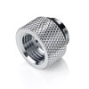 Bitspower G1/4" 10mm Male to Female Fitting, Silver Shining