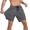JustSun Men's Sports Shorts with Zip Quick Drying Lightweight Stretch
