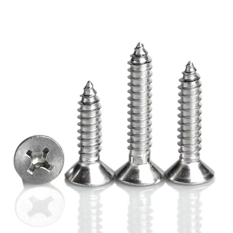 M4 x 80mm Flat Head Wood Self Tapping,Sheet Metal Screws,Phillips
