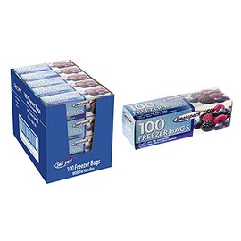 Sealapack SAP036 LARGE TIE HANDLE FREEZER BAGS, KITCHEN ESSENTIAL, PACK of 100, 26 x 40cm, Clear