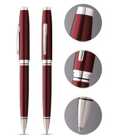 Cross Coventry Ballpoint Pen (Medium Stroke Thickness with Gift Box) Red/Chrome