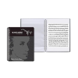 MagicTaiwan Stylish Black Music Binder - 30-Hole Metal Binder, Non-Glare and Writeable, 20 Sheets, Letter Size (8.5 Inches x 11 Inches) (Mozart)
