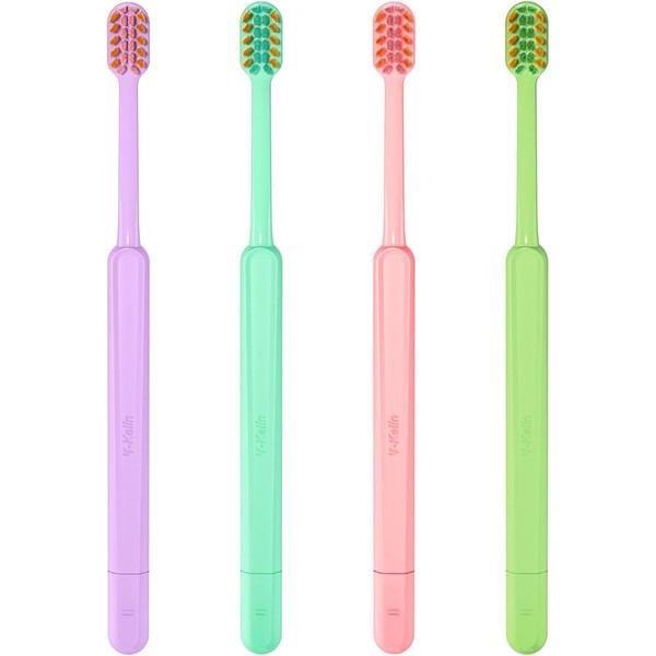 Y-Kelin - cepillo para polvo de dientes ortodóntico en forma de U (4 piezas)