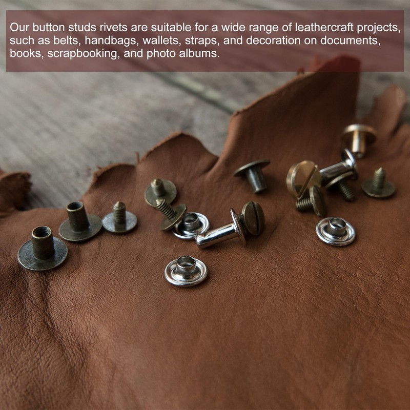 sourcing map 30Pack Brass Chicago Screws, 30x10mm Flat Head Screw