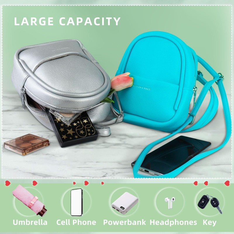 WisePoint Small Backpacks, PU Leather Small Backpack Purse for Women,