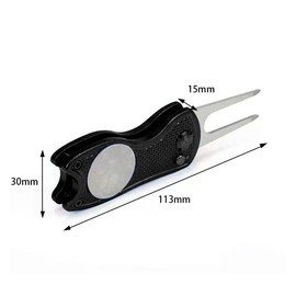 Kiuiom Pitchfork, Foldable Golf Divot Tool, Divot Tool, Stainless Steel Golf Divot Tool, Classic Golf Tool for Golf Club Sports Outdoor Golf Tool