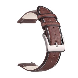 Berfine Soft Cowhide Leather Watch Strap, Quick Release Leather Watch Strap, Replacement Strap for Smartwatch Strap Width 18 mm, 20 mm, 22 mm, Leather