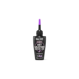 Muc Off E-Bike Wet Chain Lube, 50 Milliliters - Premium Electric Bike Chain Lubricant with UV Tracer Dye - Formulated for Wet Weather Conditions