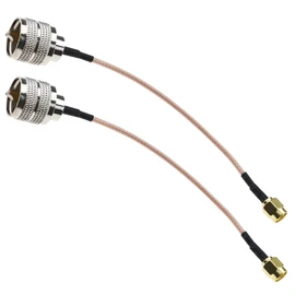 ECSiNG 2PCS 15CM SMA to PL259 Adapter Cable, SMA Male to UHF Male PL259 Coax Cable RG316, Compatible with Antennas, CB Radio, Wi-Fi Radios, GPS, RF Devices