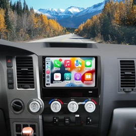 4GB+32GB Car Stereo Android 13 for Toyota Tundra 2007-2013 Sequoia 2008-2018 10.1 Inch Touch Screen Car Radio Wireless CarPlay GPS Navigation 5GWiFi BT Mirror Link Steering Wheel Control (Fit for JBL)