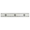 'Wreath Of Roses' 30cm (12 Inch) White Plastic Ruler (RL00095374)