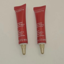 Clarins 2x Clarins Super Restorative Total Eye Concentrate Cream 7ml 0.2oz Travel Size