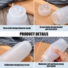 Dingion 8 Pcs 3 Hole Squeeze Bottles 16 oz Plastic