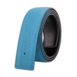 Vatee's Women/Men Genuine Leather Replacement Belt Strap Without Buckle 32mm/34mm/38mm Wide, 198: light blue