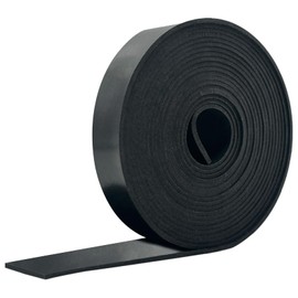 Rubber Strips, Neoprene Rubber Mat, Solid Rubber Profile Rubber Mats for Seal, Flooring Protection, Vibration Protection, Cover, DIY Seals (1, 1.5 mm (D) x 25 mm (W) x 3 m (L))