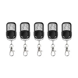 5PZ Mando Garaje Universal,Mando Codigo Fijo 4 Canales 433 MHz,Copiador para Puerta de Garaje Cochera,Control Remoto Inalámbrico Automático,para Puerta de Garaje Universal programable
