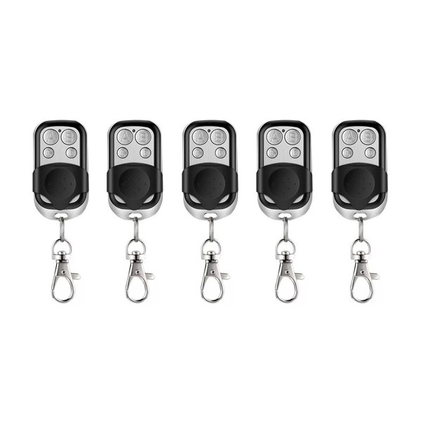 5PZ Mando Garaje Universal,Mando Codigo Fijo 4 Canales 433 MHz,Copiador