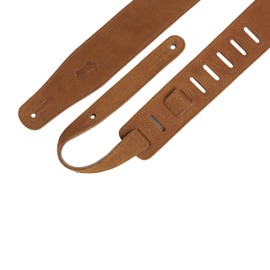 2 1/2" Suede Guitar Strap With Suede Backing. Adjustable From 38" To 51". Honey Color