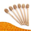 4PCS Honey Mixing Stirrer, 6.3 Inches Wooden Honey Dipper, Smooth