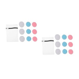 TOVINANNA Sets Bamboo Fiber Makeup Remover Pads Reusable Gentle Cleansing Double Layer Facial Cleansing Pads Makeup Powder Puff Mesh Bag Pcs