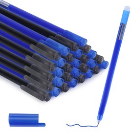 Volcanics Erasable-Gel-Pens Fine Point 0.5 mm, Mistakes Dispear, Black and Blue, 30 Pack Quick-Drying Ink, No Smudge Perfect for School, Office, and Home Use