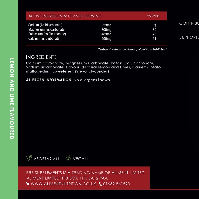 PRP Alkalising Salts - Alkaline Supplement 500g (Lemon & Lime)
