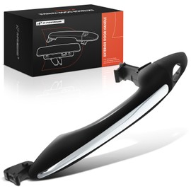 A-Premium Front Left Driver Side Exterior Door Handle with Keyhole Compatible with Kia Forte Sedan, Forte5 Hatchback, 2014 2015 2016 2017 2018, Black Housing with Chrome Lever, Replace# 82651-A7021