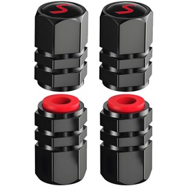 Aluminum Car Tire Valve Stem Caps Compatible with Mini Cooper S Countryman S Clubman S Car Wheel Valve Covers Accessories Universal for Car, SUV, Bike and Motorcycle (S)