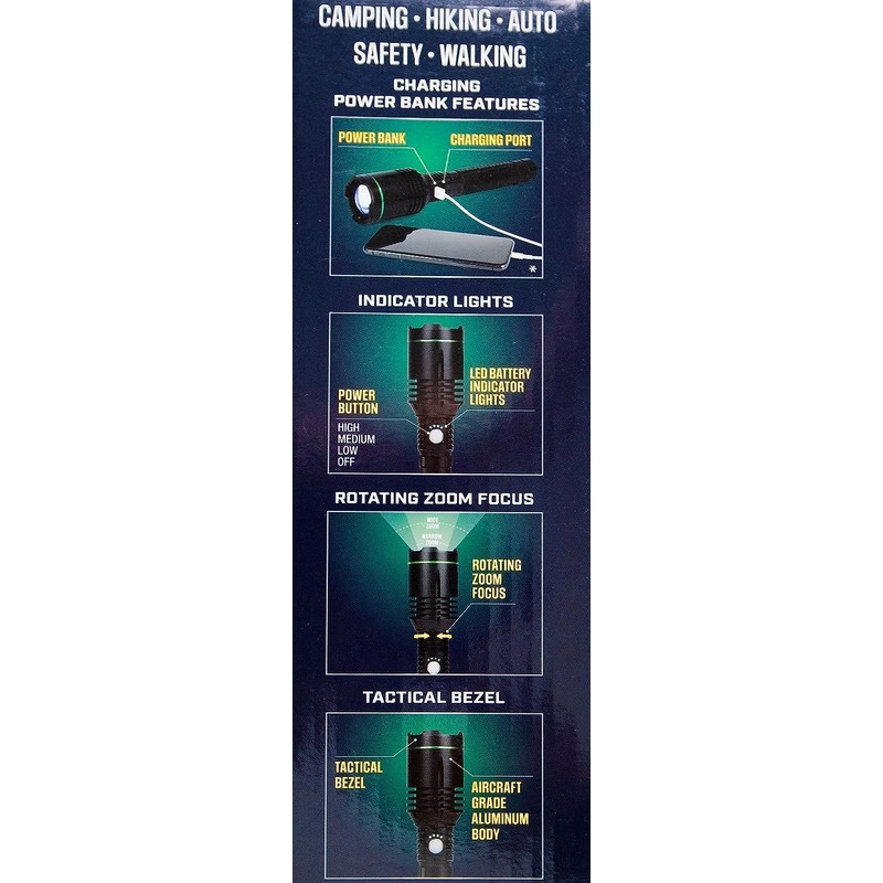 11.7 in. LED Flashlight, Rechargeable Plus by Feit Electric