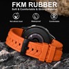 WOCCI 22mm Tropical Watch Strap, FKM Rubber Band, Quick Release,