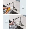 FORIOUS Kitchen Faucets with Pull Down Sprayer, Brushed Nickel Stainless