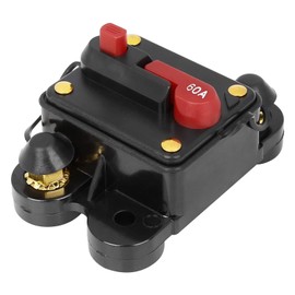 Manual Reset Waterproof Automotive Fuse Holders Inverter Circuit Breaker 60A for Car Audio