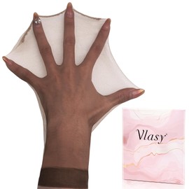 Vlasy Skinlike Dark Brown HD Wig Cap, 10pcs Invisible and Transparent Wig Caps to Hold Wig in Place, Ultra Thin Hair Net for Wigs, Breathable Lace Front Wig Net, Stocking Bald Cap for Women