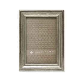 Lawrence Frames Silver Photo Picture Frame 4x6 Horizontal Vertical Tabletop or Wall Mount Decor