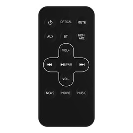 Replace Remote Control fit for TCL Home Theater Sound Bar Alto 5 Alto 5+ Alto 5 Plus TS5000 TS5000-NA TS5010 TS5010-NA