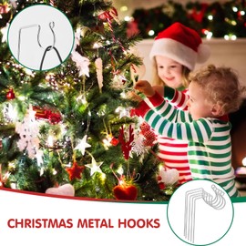 50PCS Christmas Light Gutter Hooks Metal Lights Hanger Hooks for Outdoor Lights Seasonal Lighting Gutter Clips Christmas Light Hangers for Shingles Roof Hanging Xmas Outside Decoration (Silver)