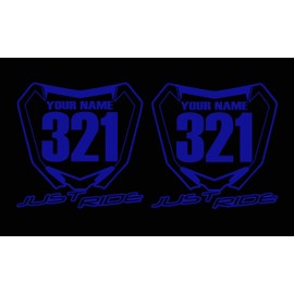 JUST RIDE Motocross Number Plate Replica Decal Stickers RM RMZ