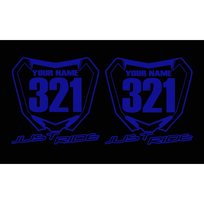JUST RIDE Motocross Number Plate Replica Decal Stickers RM RMZ