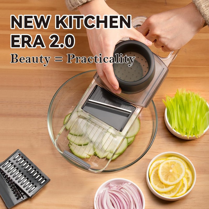 ZKIRON Multifunctional Handheld Mandoline Slicer for Kitchen – Sharp Vegetable