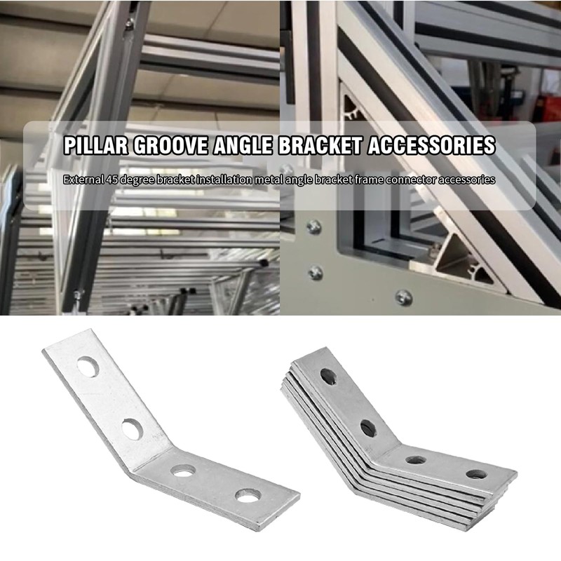SYOWADA 6 PCS 1-5/8" Strut Channel Angle Bracket with 4