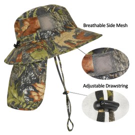 Catalonia Sun Hat for Men,Outdoor Wide Brim Hat with Neck Flap Cover for Fishing Hiking Safari Gardening