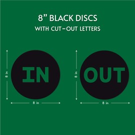 TRUSTY Round IN and OUT Door Signs for Businesses Stores Bars Restaurants Shops