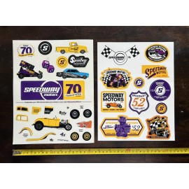 Unbranded SPEEDWAY MOTORS 34pcs set decals stickers racing Drags Hotrods vintage lsfest