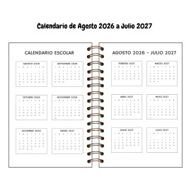 Agenda Escolar Diaria 2026 -2027 Personalizada Pasta Dura 23