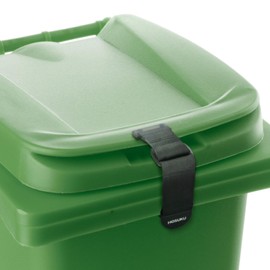 HOSUKU Trash Can Lock for Animals,Raccoon Proof Trash Can Lock, AdjustableGarbage Can Lockfor Outdoor Use, Auto-Release During Collection, Easy to Install, 1PC