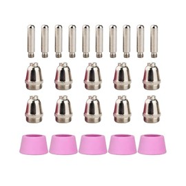 25 pcs Plasma Cutting Torch Consumables Kit Nozzle Electrode Cup fit HITBOX CT-520 CT520 Plasma Cutter