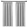 PONY DANCE Silver Blackout Curtains 54 Inch Drop with Hooks
