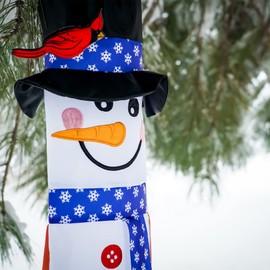 In the Breeze 5028 Lil' Snowman Buddy Windsock-Hanging Holiday Decoration, 40 Inches