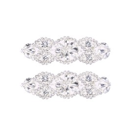 HEALLILY Crystal Rhinestone Applique Beaded Sash Belt Applique Trims for Bridal Wedding Dress Gown Women Evening Prom Clothes